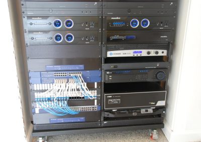 Closer View of Double Media Player Racks